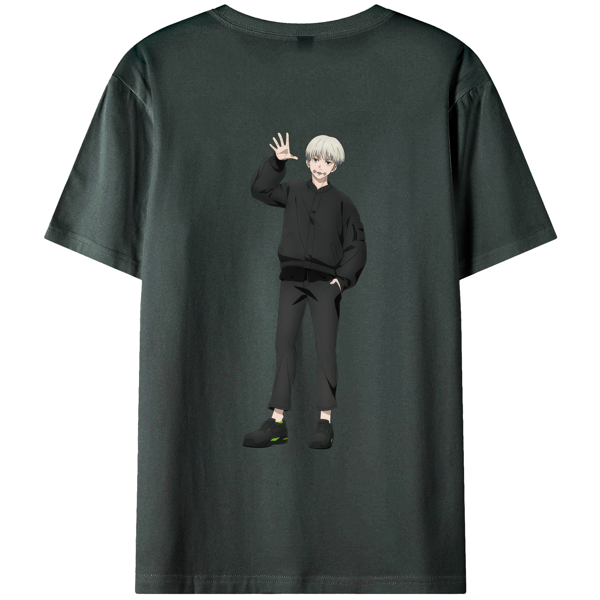（画像用） 呪術廻戦 Jujutsu Kaisen 綿100％ メンズ半袖Tシャツ（バックプリント） 通気性
